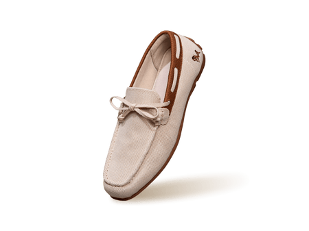 ReLive Knit Boat Loafers in Beige for Casual Wear