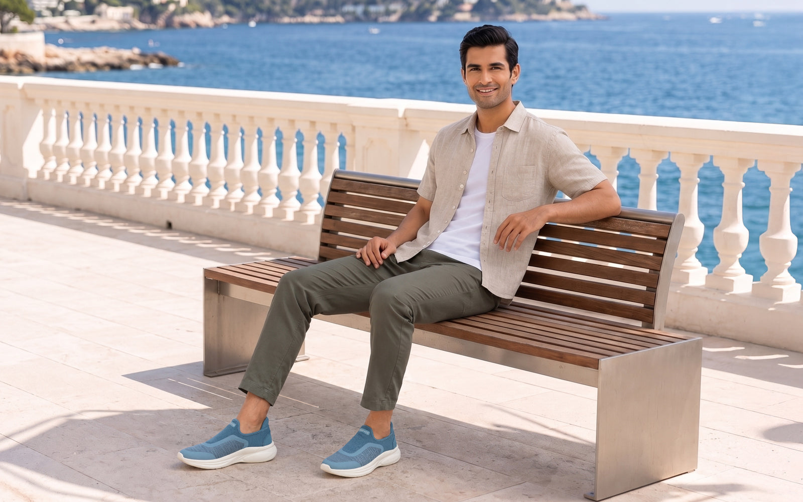 Rapid Breeze Pulsatile Slip Ons for Men : Blue