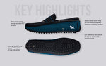 ReLive Knit Color Block Loafers in Teal/Black for Casual Wear