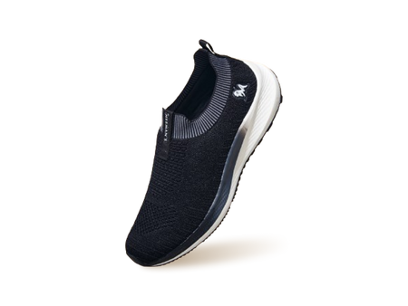 Grip Fit Slip Ons in Black for Sports Wear