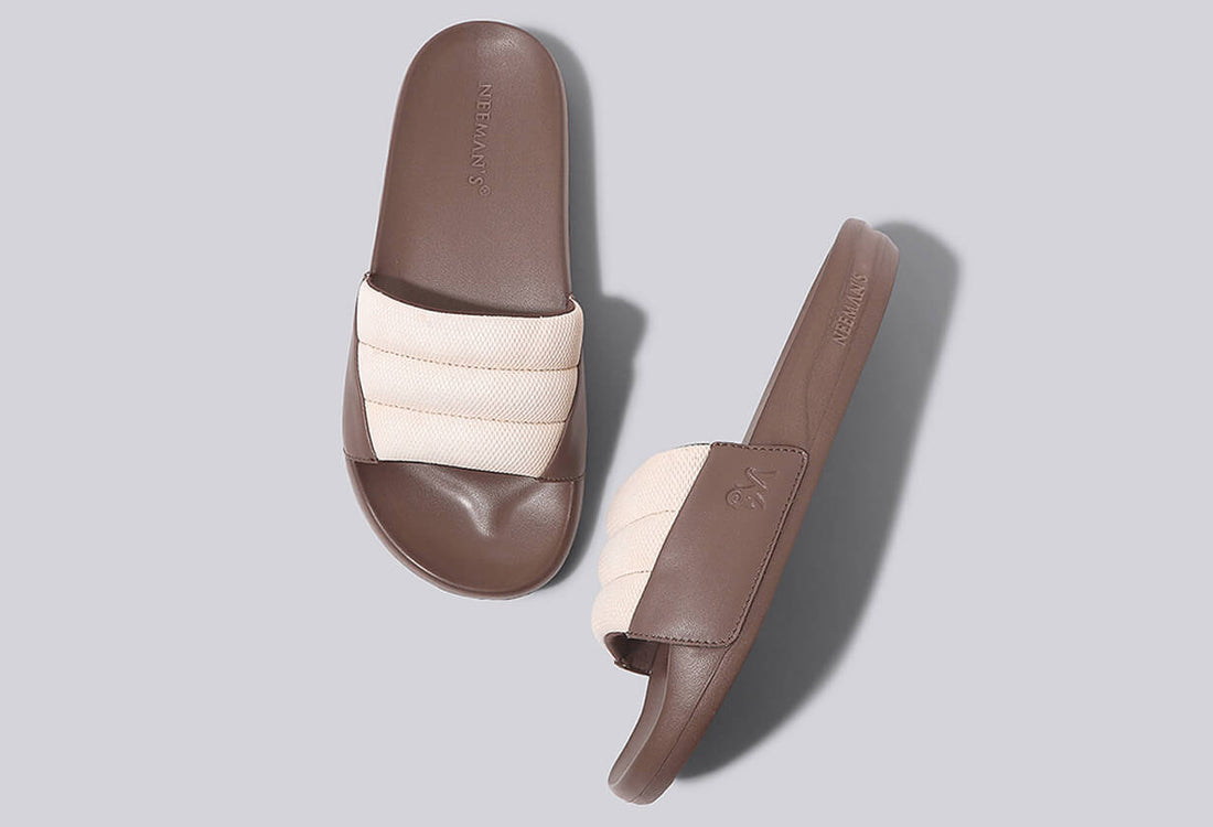 Squooshy Slides for Men : Grey-Black