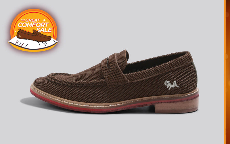 Block Heel Loafers Brown
