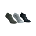 No Show Socks : Black Olive Grey (Pack of 3)