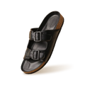 Cork Sandals : Solid Black