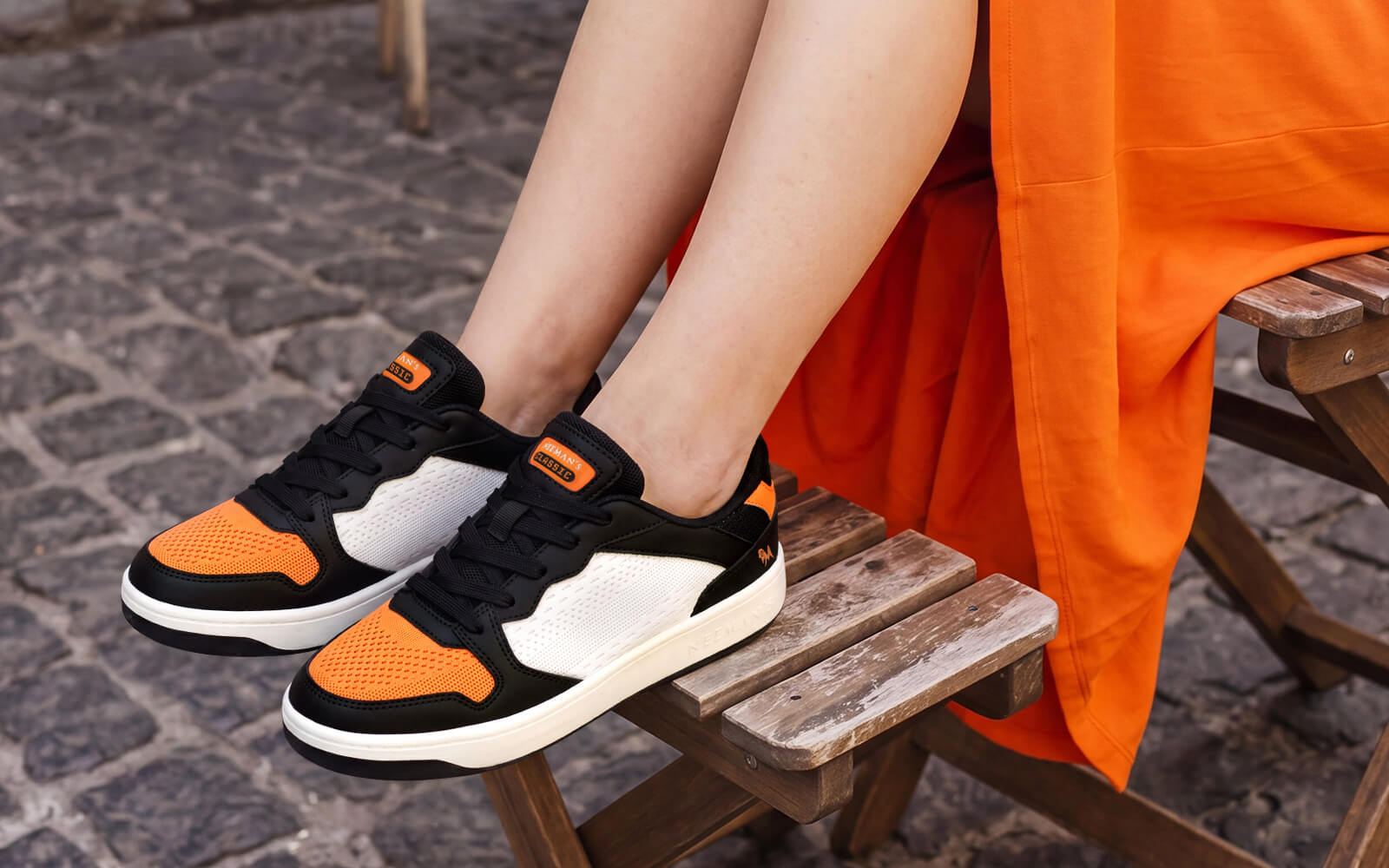 The Street Heart Black Orange - Street Sneaker | Neeman's
