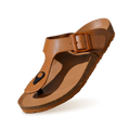 Cork Thong Sandals : Tan