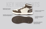 Character High Top Sneakers in Ivory-Brown for Retro Style