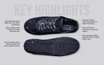 The Urban Knits Sneakers in Black for Retro Style