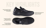 Ease Walk Sneakers in Black for Walking