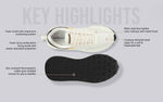 The Eighties Sneakers in Ivory-Brown-Yellow for Retro Style