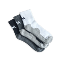 Quarter All Day Socks : Black White Grey (Pack of 3)