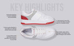 The Rockers Sneakers in White/Red for Casual Wear