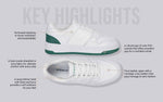The Rockers Sneakers in White/Green for Casual Wear